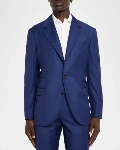 Brunello Cucinelli Pinstriped Linen-Blend Single-Breasted Suit | Thumbnail 3 Brunello Cucinelli Pinstriped Linen-Blend Single-Breasted Suit | Thumbnail 3