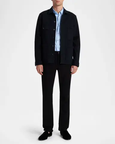 Tom Ford Men's Twill Denim Four-Pocket Chore Jacket | Thumbnail 2 Tom Ford Men's Twill Denim Four-Pocket Chore Jacket | Thumbnail 2
