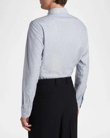 TOM FORD Men's Oxford Striped Slim-Fit Dress Shirt | Thumbnail 3 TOM FORD Men's Oxford Striped Slim-Fit Dress Shirt | Thumbnail 3