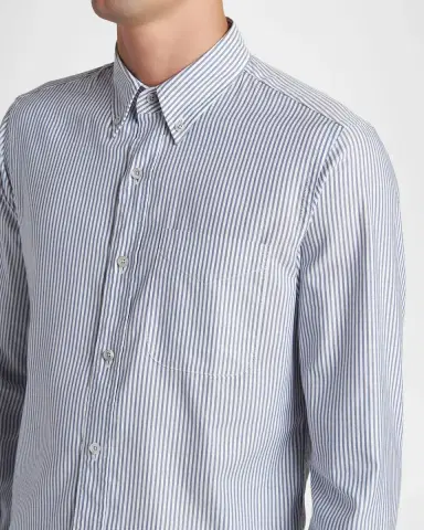 TOM FORD Men's Oxford Striped Slim-Fit Dress Shirt | Thumbnail 5 TOM FORD Men's Oxford Striped Slim-Fit Dress Shirt | Thumbnail 5