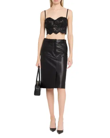 L'Agence Sonya Floral Faux Leather Bralette | Thumbnail 1 L'Agence Sonya Floral Faux Leather Bralette | Thumbnail 1