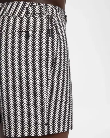 Tom Ford Men's Geometric-Print Nylon Swim Trunks | Thumbnail 4 Tom Ford Men's Geometric-Print Nylon Swim Trunks | Thumbnail 4
