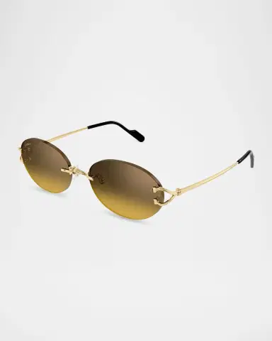 Cartier Men 's CT0551S-009 Metal Round Sunglasses | Thumbnail 2 Cartier Men 's CT0551S-009 Metal Round Sunglasses | Thumbnail 2