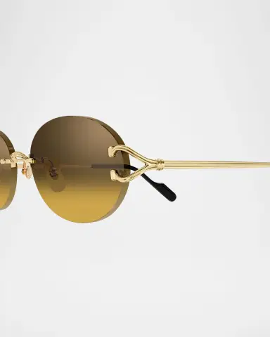 Cartier Men 's CT0551S-009 Metal Round Sunglasses | Thumbnail 3 Cartier Men 's CT0551S-009 Metal Round Sunglasses | Thumbnail 3
