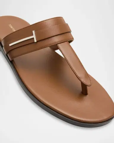 Tom Ford Men's Leather Thong Sandals | Thumbnail 2 Tom Ford Men's Leather Thong Sandals | Thumbnail 2