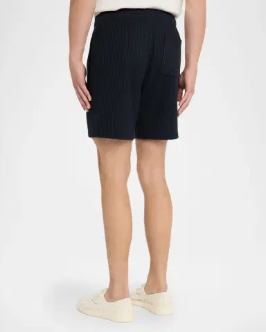 Vince Men's Seersucker Knit Stretch Cotton Pull-On Shorts | Thumbnail 3 Vince Men's Seersucker Knit Stretch Cotton Pull-On Shorts | Thumbnail 3