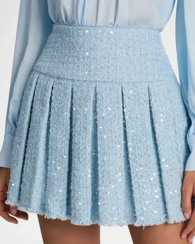 Alice + Olivia Emilie Embellished Tweed Mini Skort | Thumbnail 3 Alice + Olivia Emilie Embellished Tweed Mini Skort | Thumbnail 3