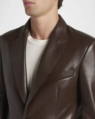 Tom Ford Men's Nappa Leather Blazer | Thumbnail 5 Tom Ford Men's Nappa Leather Blazer | Thumbnail 5