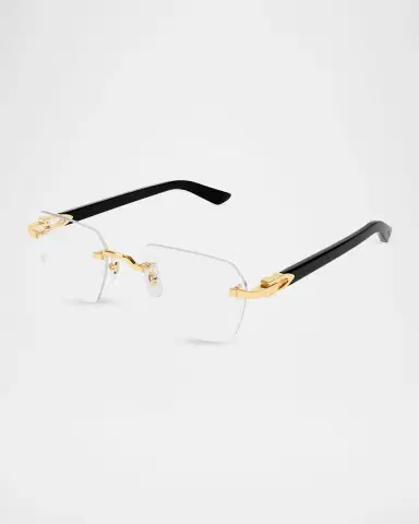 Cartier Men 's Metal & Acetate Rimless Optical Glasses | Thumbnail 2 Cartier Men 's Metal & Acetate Rimless Optical Glasses | Thumbnail 2