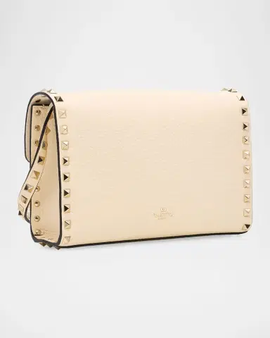 Valentino Garavani Small Rockstud Grain Leather Clutch Bag | Thumbnail 3 Valentino Garavani Small Rockstud Grain Leather Clutch Bag | Thumbnail 3