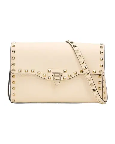 Valentino Garavani Small Rockstud Grain Leather Clutch Bag | Thumbnail 1 Valentino Garavani Small Rockstud Grain Leather Clutch Bag | Thumbnail 1