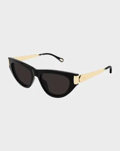 Chloé Holly 54mm Acetate & Metal Cat-Eye Sunglasses | Thumbnail 2 Chloé Holly 54mm Acetate & Metal Cat-Eye Sunglasses | Thumbnail 2