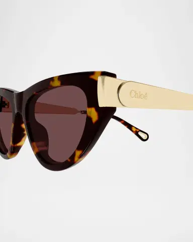 Chloé 54mm Acetate & Metal Cat-Eye Sunglasses | Thumbnail 3 Chloé 54mm Acetate & Metal Cat-Eye Sunglasses | Thumbnail 3