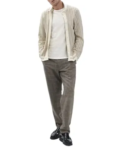Rag & Bone Men 's Harvey Stripe Knit Button-Down Shirt | Thumbnail 1 Rag & Bone Men 's Harvey Stripe Knit Button-Down Shirt | Thumbnail 1