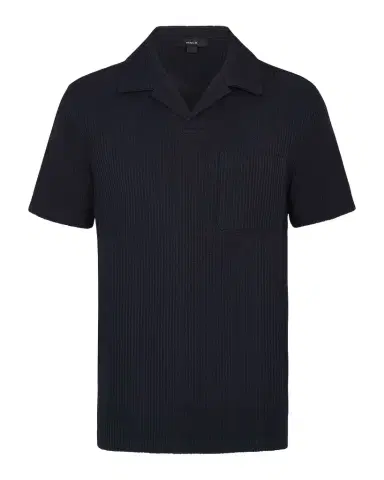 Vince Men 's Seersucker Johnny Collar Polo Shirt | Thumbnail 1 Vince Men 's Seersucker Johnny Collar Polo Shirt | Thumbnail 1