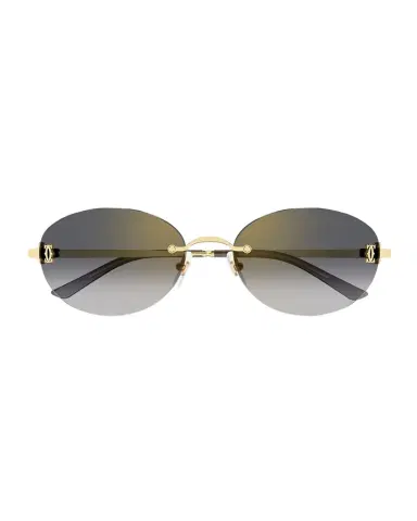 Cartier 54mm Metal Oval Sunglasses | Thumbnail 1 Cartier 54mm Metal Oval Sunglasses | Thumbnail 1