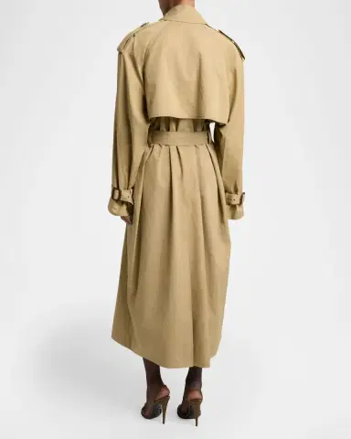 Saint Laurent Belted Double-Breasted Trench Coat | Thumbnail 2 Saint Laurent Belted Double-Breasted Trench Coat | Thumbnail 2