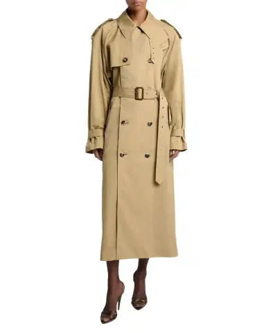 Saint Laurent Belted Double-Breasted Trench Coat | Thumbnail 1 Saint Laurent Belted Double-Breasted Trench Coat | Thumbnail 1
