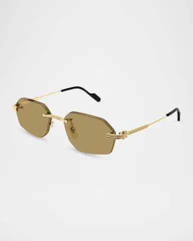Cartier Men 's CT0616S-002 Metal Rectangle Sunglasses | Thumbnail 2 Cartier Men 's CT0616S-002 Metal Rectangle Sunglasses | Thumbnail 2