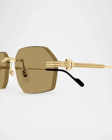 Cartier Men 's CT0616S-002 Metal Rectangle Sunglasses | Thumbnail 3 Cartier Men 's CT0616S-002 Metal Rectangle Sunglasses | Thumbnail 3