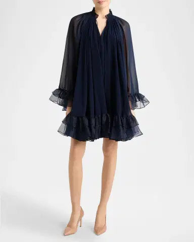 Cinq à Sept Clairette Ruffled Trapeze Mini Dress | Thumbnail 2 Cinq à Sept Clairette Ruffled Trapeze Mini Dress | Thumbnail 2