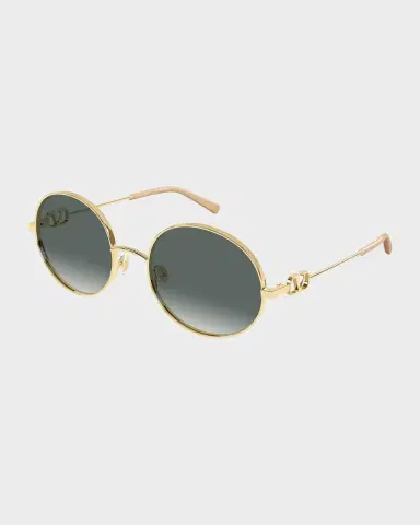 Valentino Garavani VLogo Signature 56mm Metal Round Sunglasses | Thumbnail 2 Valentino Garavani VLogo Signature 56mm Metal Round Sunglasses | Thumbnail 2