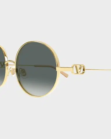 Valentino Garavani VLogo Signature 56mm Metal Round Sunglasses | Thumbnail 3 Valentino Garavani VLogo Signature 56mm Metal Round Sunglasses | Thumbnail 3