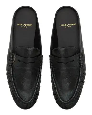 Saint Laurent Le Loafer Leather Penny Loafer Mules | Thumbnail 1 Saint Laurent Le Loafer Leather Penny Loafer Mules | Thumbnail 1