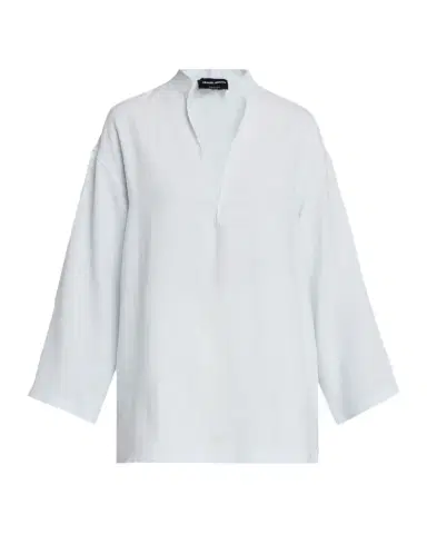 Giorgio Armani V-Neck Long-Sleeve Hemp Tunic Shirt | Thumbnail 1 Giorgio Armani V-Neck Long-Sleeve Hemp Tunic Shirt | Thumbnail 1