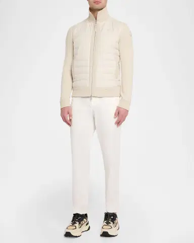 Moncler en 's Padded Zip-Up Wool Cardigan | Thumbnail 2 Moncler en 's Padded Zip-Up Wool Cardigan | Thumbnail 2