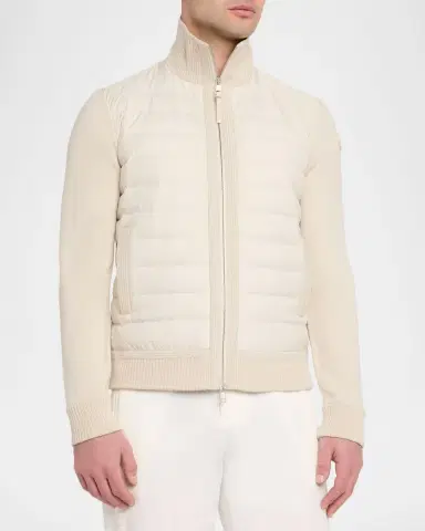 Moncler en 's Padded Zip-Up Wool Cardigan | Thumbnail 4 Moncler en 's Padded Zip-Up Wool Cardigan | Thumbnail 4