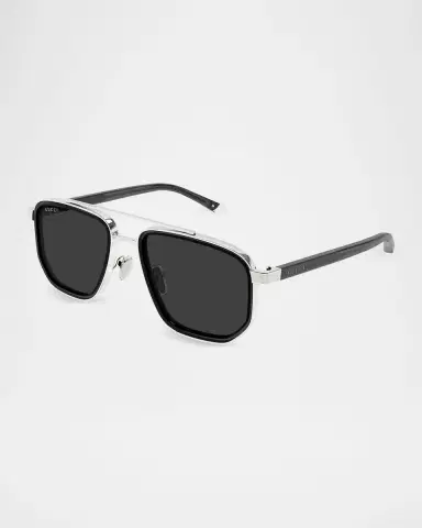 Gucci Men's GG2073S-001 Metal and Acetate Rectangle Sunglasses | Thumbnail 2 Gucci Men's GG2073S-001 Metal and Acetate Rectangle Sunglasses | Thumbnail 2
