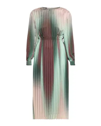 Misook Pleated Ombre Crepe De Chine Midi Dress | Thumbnail 1 Misook Pleated Ombre Crepe De Chine Midi Dress | Thumbnail 1