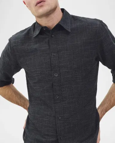 Rag & Bone Men 's Tomlin Cotton Crosshatch Button-Down Shirt | Thumbnail 5 Rag & Bone Men 's Tomlin Cotton Crosshatch Button-Down Shirt | Thumbnail 5