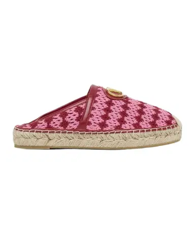 Valentino Garavani VLogo Signature Crochet Espadrille Mules | Thumbnail 1 Valentino Garavani VLogo Signature Crochet Espadrille Mules | Thumbnail 1
