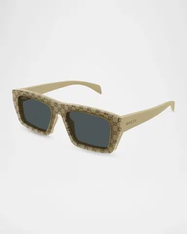Gucci Men's GG2020S-004 Logo Acetate Rectangle Sunglasses | Thumbnail 2 Gucci Men's GG2020S-004 Logo Acetate Rectangle Sunglasses | Thumbnail 2
