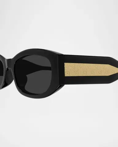 Gucci 55mm Acetate Oval Sunglasses | Thumbnail 3 Gucci 55mm Acetate Oval Sunglasses | Thumbnail 3