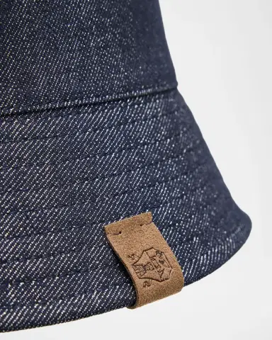 Brunello Cucinelli Sparkling No-Fade Denim Bucket Hat with Monili | Thumbnail 2 Brunello Cucinelli Sparkling No-Fade Denim Bucket Hat with Monili | Thumbnail 2