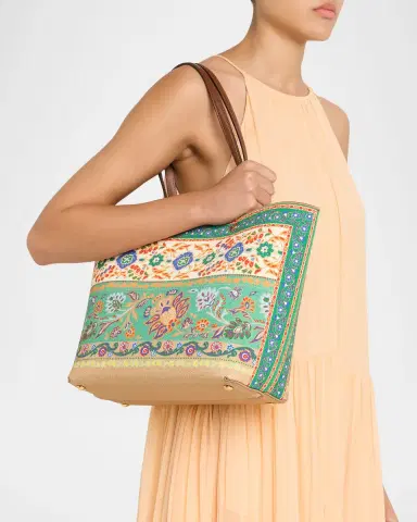 Etro Essential Medium Floral-Print Canvas Shopper Tote Bag | Thumbnail 2 Etro Essential Medium Floral-Print Canvas Shopper Tote Bag | Thumbnail 2