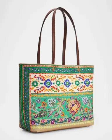 Etro Essential Medium Floral-Print Canvas Shopper Tote Bag | Thumbnail 3 Etro Essential Medium Floral-Print Canvas Shopper Tote Bag | Thumbnail 3