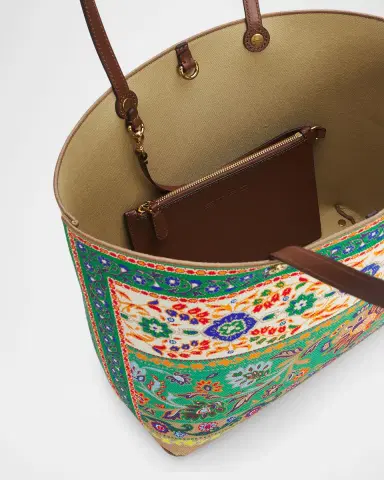 Etro Essential Medium Floral-Print Canvas Shopper Tote Bag | Thumbnail 4 Etro Essential Medium Floral-Print Canvas Shopper Tote Bag | Thumbnail 4