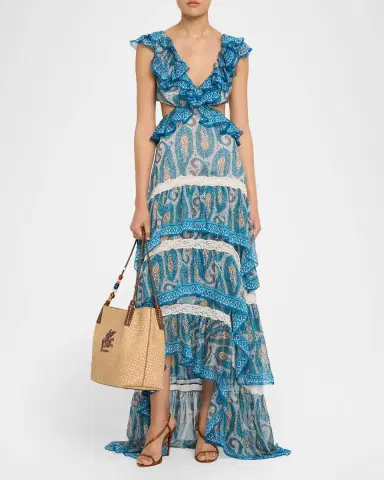 Etro Large Libra Raffia Shopping Tote Bag | Thumbnail 5 Etro Large Libra Raffia Shopping Tote Bag | Thumbnail 5