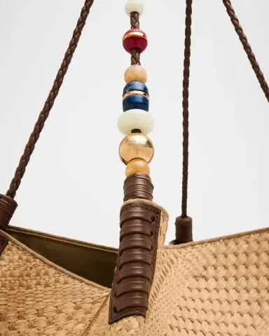 Etro Large Libra Raffia Shopping Tote Bag | Thumbnail 6 Etro Large Libra Raffia Shopping Tote Bag | Thumbnail 6