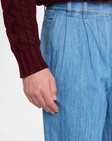 Brunello Cucinelli Denim Mid-Rise Tapered-Leg Pants | Thumbnail 4 Brunello Cucinelli Denim Mid-Rise Tapered-Leg Pants | Thumbnail 4