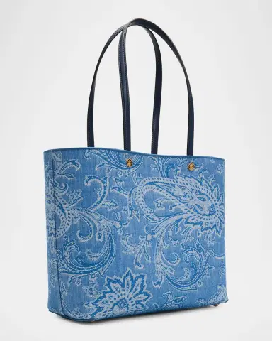 Etro Paisley Jacquard Denim Shopping Tote Bag | Thumbnail 3 Etro Paisley Jacquard Denim Shopping Tote Bag | Thumbnail 3