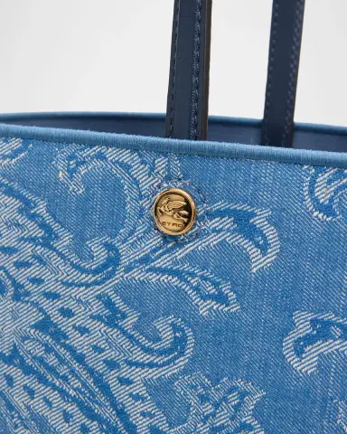 Etro Paisley Jacquard Denim Shopping Tote Bag | Thumbnail 6 Etro Paisley Jacquard Denim Shopping Tote Bag | Thumbnail 6
