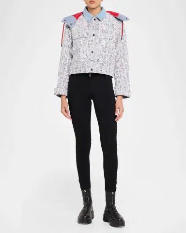 Moncler Termez Tweed Jacket with Detachable Hood | Thumbnail 2 Moncler Termez Tweed Jacket with Detachable Hood | Thumbnail 2