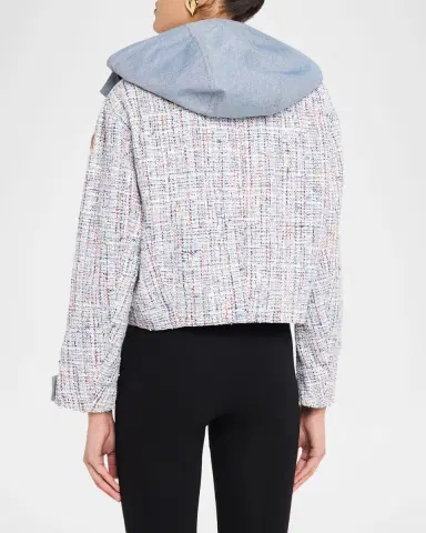 Moncler Termez Tweed Jacket with Detachable Hood | Thumbnail 3 Moncler Termez Tweed Jacket with Detachable Hood | Thumbnail 3