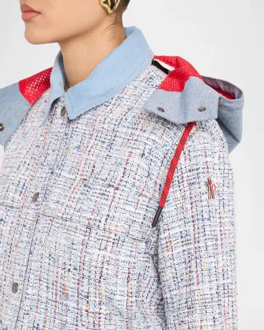 Moncler Termez Tweed Jacket with Detachable Hood | Thumbnail 5 Moncler Termez Tweed Jacket with Detachable Hood | Thumbnail 5
