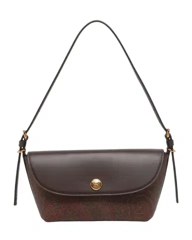 Etro Barchetta Leather & Paisley Jacquard Shoulder Bag | Thumbnail 1 Etro Barchetta Leather & Paisley Jacquard Shoulder Bag | Thumbnail 1